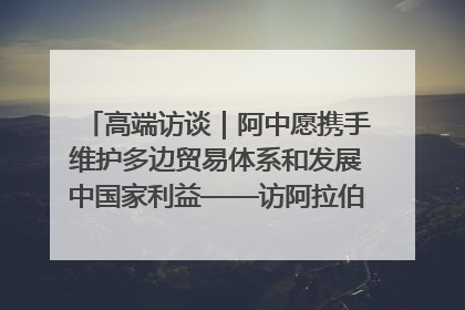 高端访谈｜阿中愿携手维护多边贸易体系和发展中国家利益——访阿拉伯议会议长亚马希